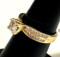 1.20ctw diamond engagement ring in 14 Karat Yellow Gold